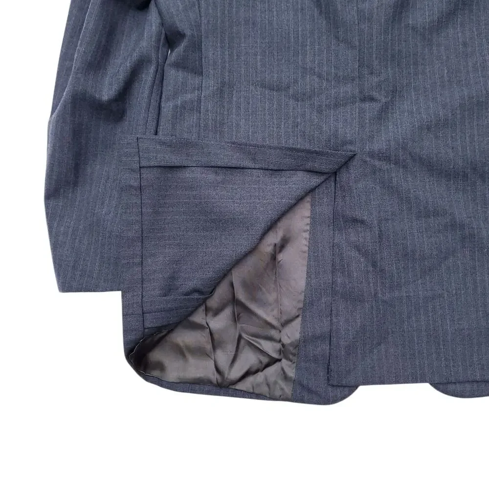 Vintage Cricketeer Gray Pinstripe Blazer Half Lined Jacket Sport Coat  44
